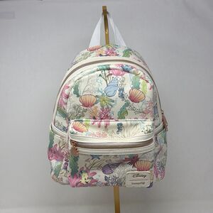 Disney Loungefly Ariel Under the Sea Mini Backpack Seashell Floral Pastel